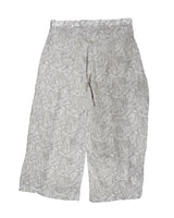 Women’s Pure Linen Beige Box Pleated Trousers