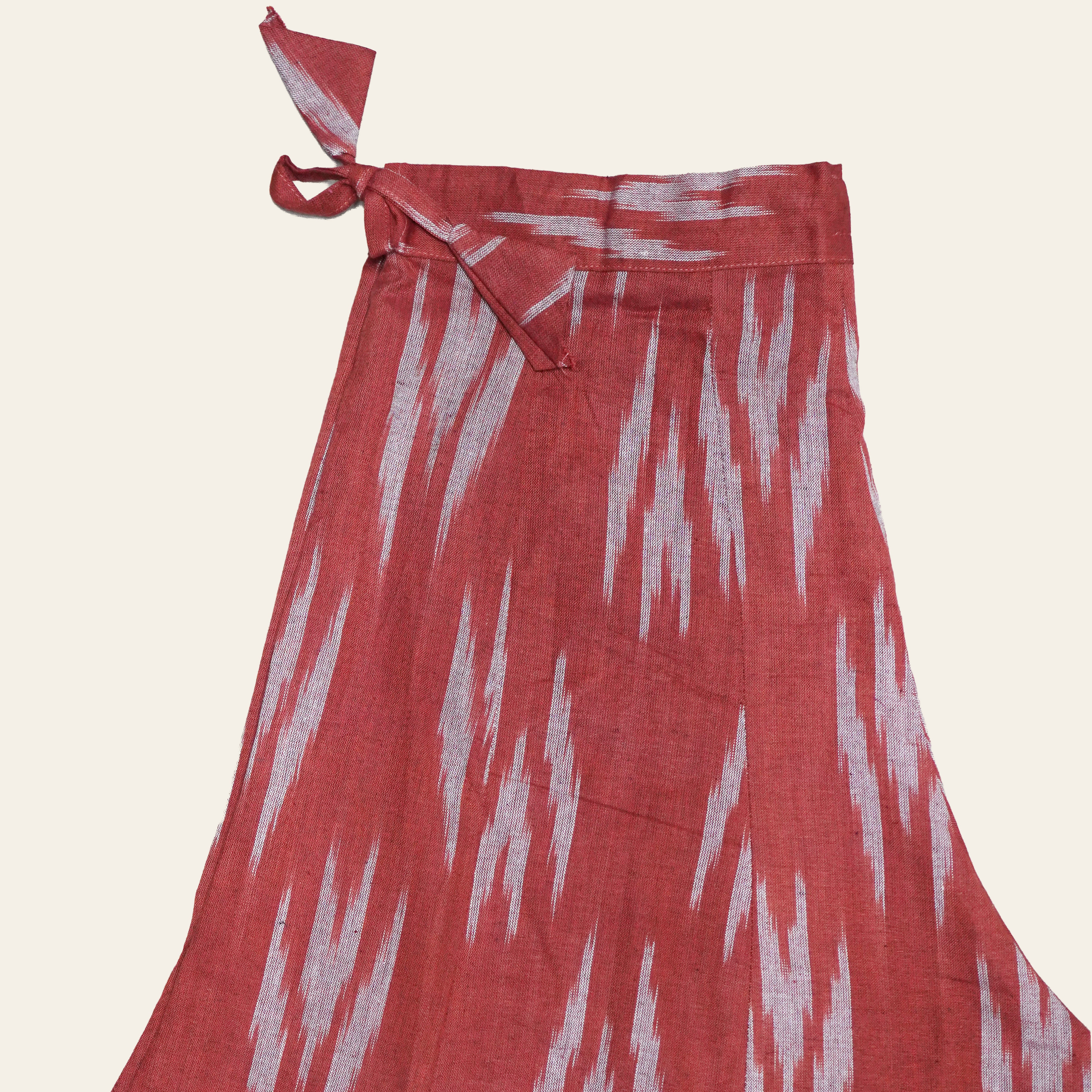 Women’s Pure Cotton Ikat Teal Flared Trousers