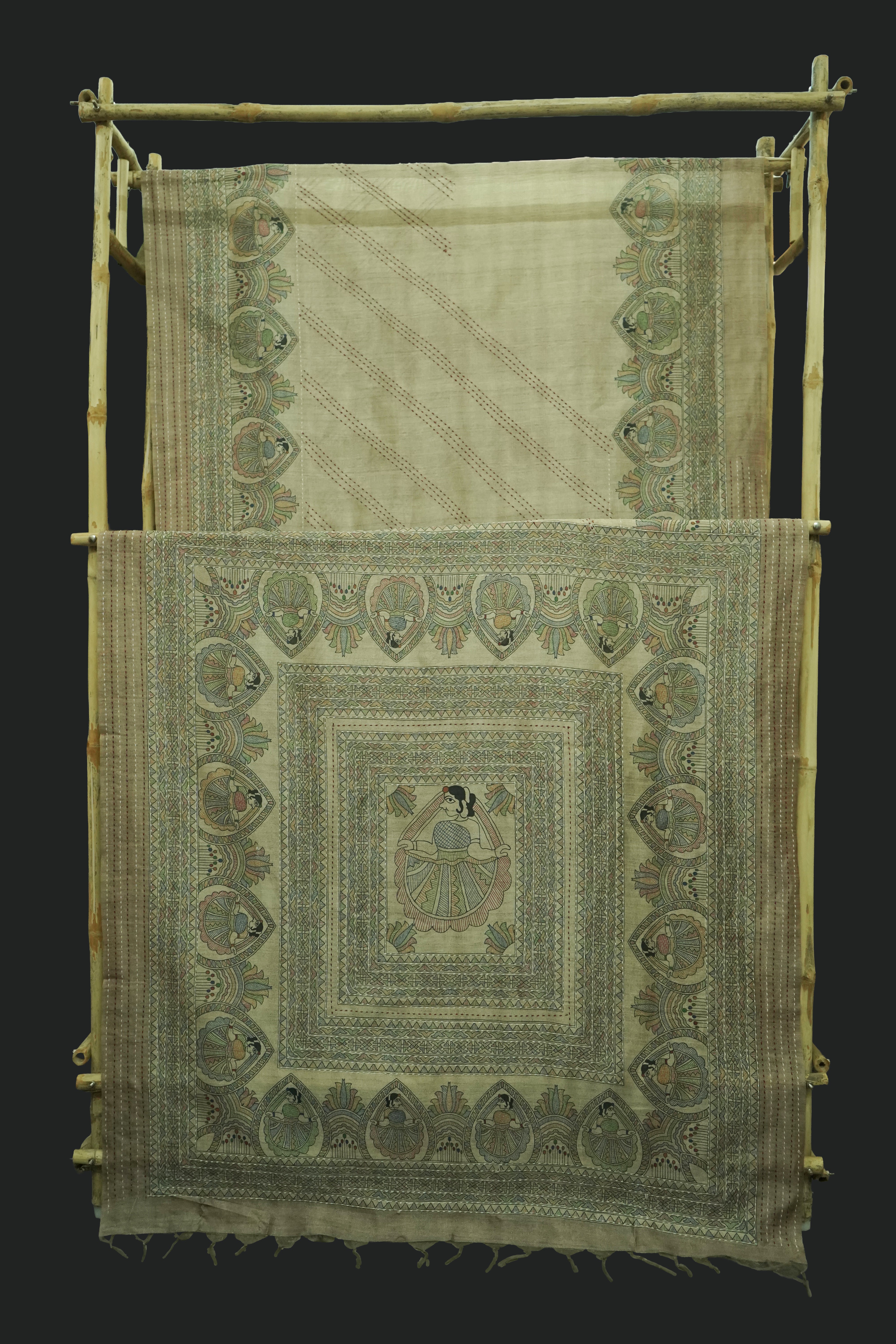 Gond Art Bamboo Silk Saree