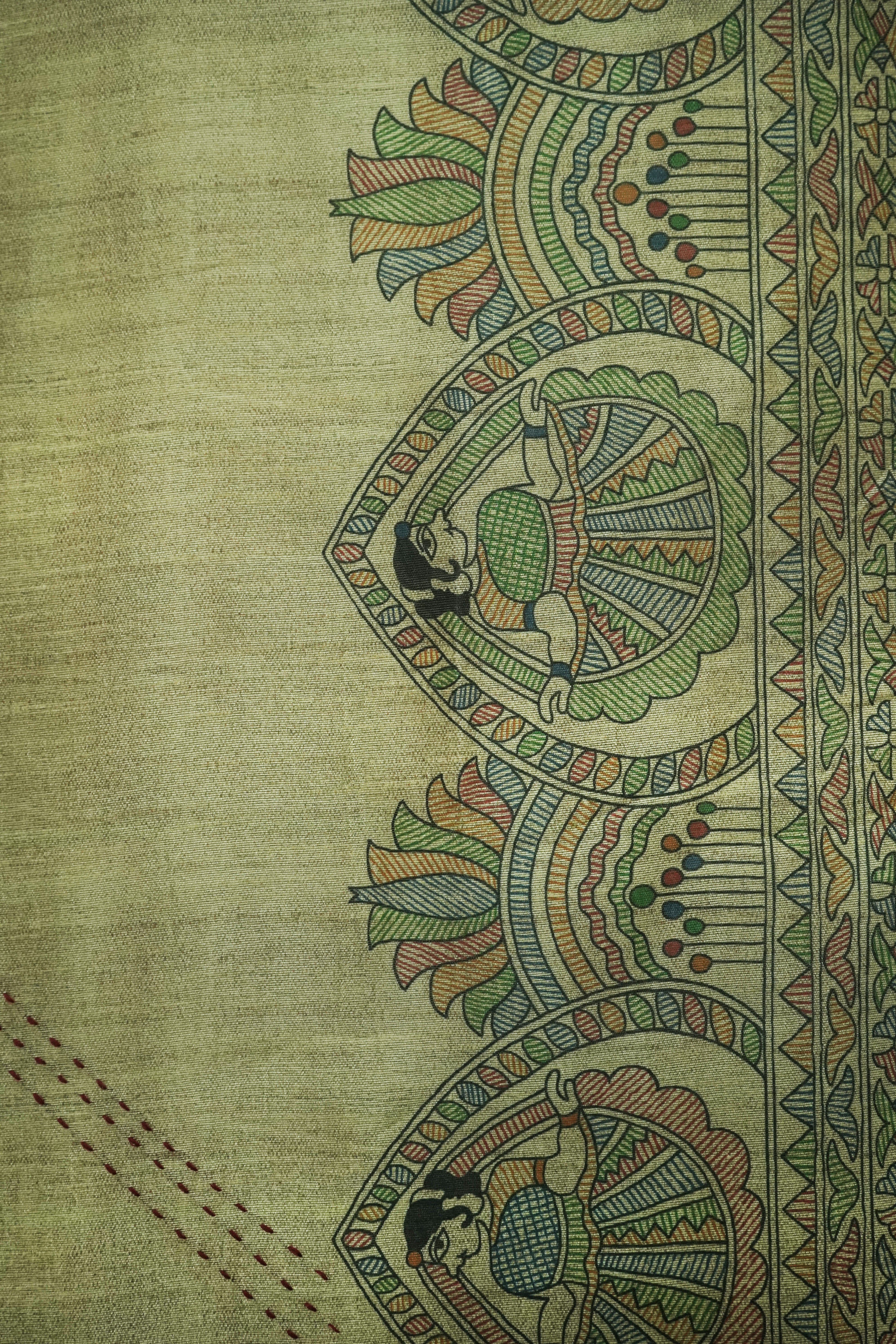 Gond Art Bamboo Silk Saree