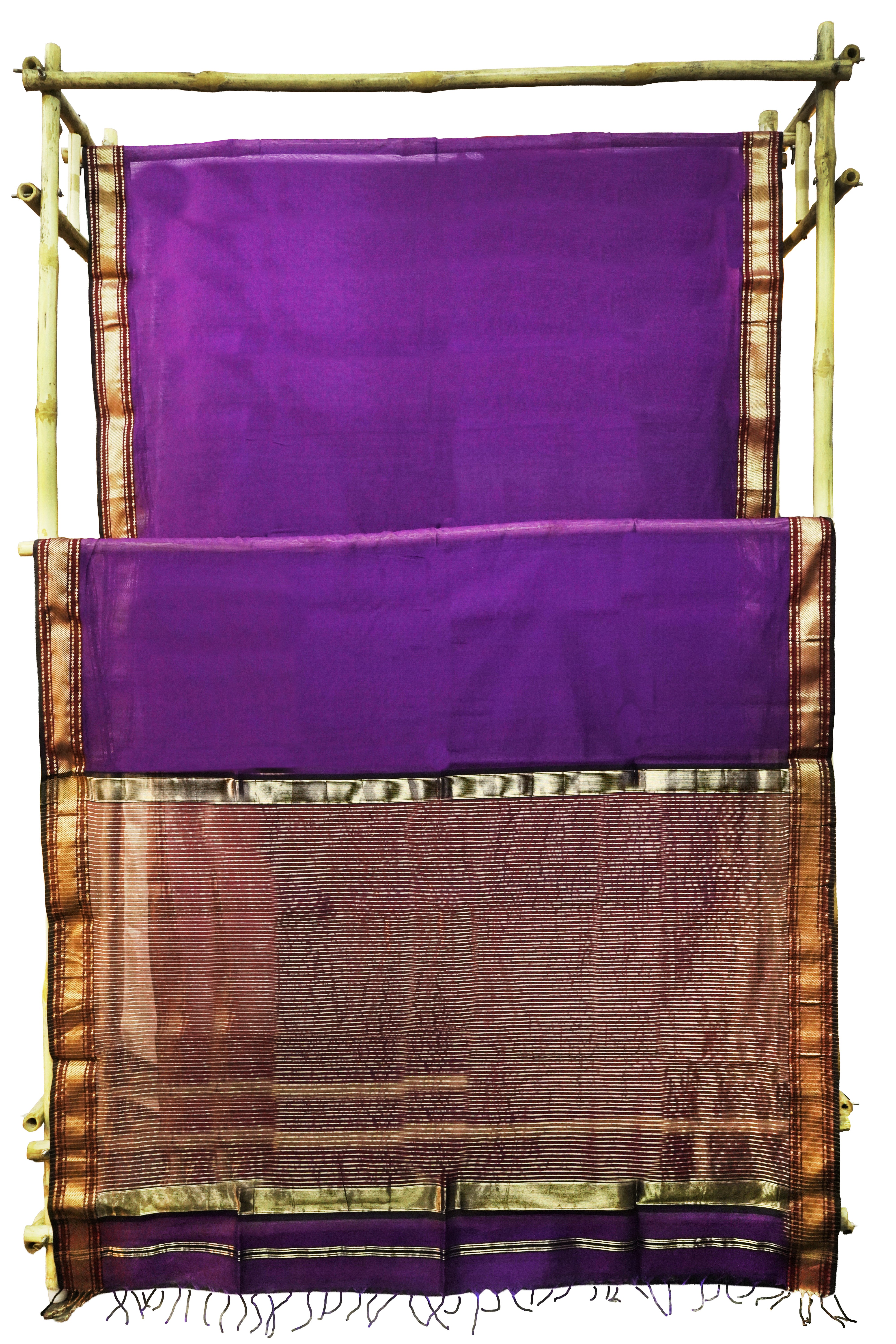 Maheshwari Cotton Silk Saree with Eye Border