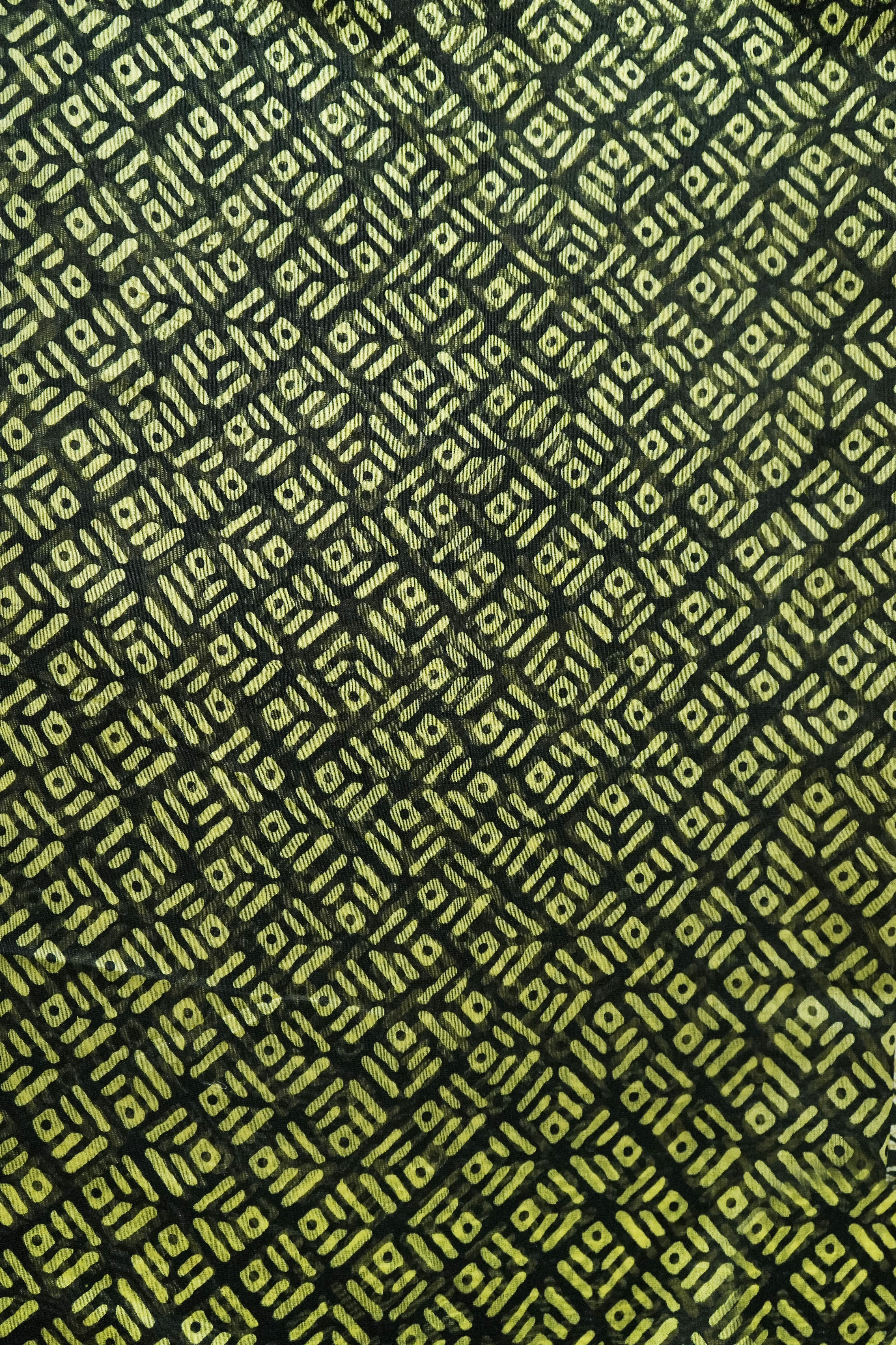 Elegant Cotton Silk Chanderi Saree with Ajrak PrintDesign | with Blouse Piece