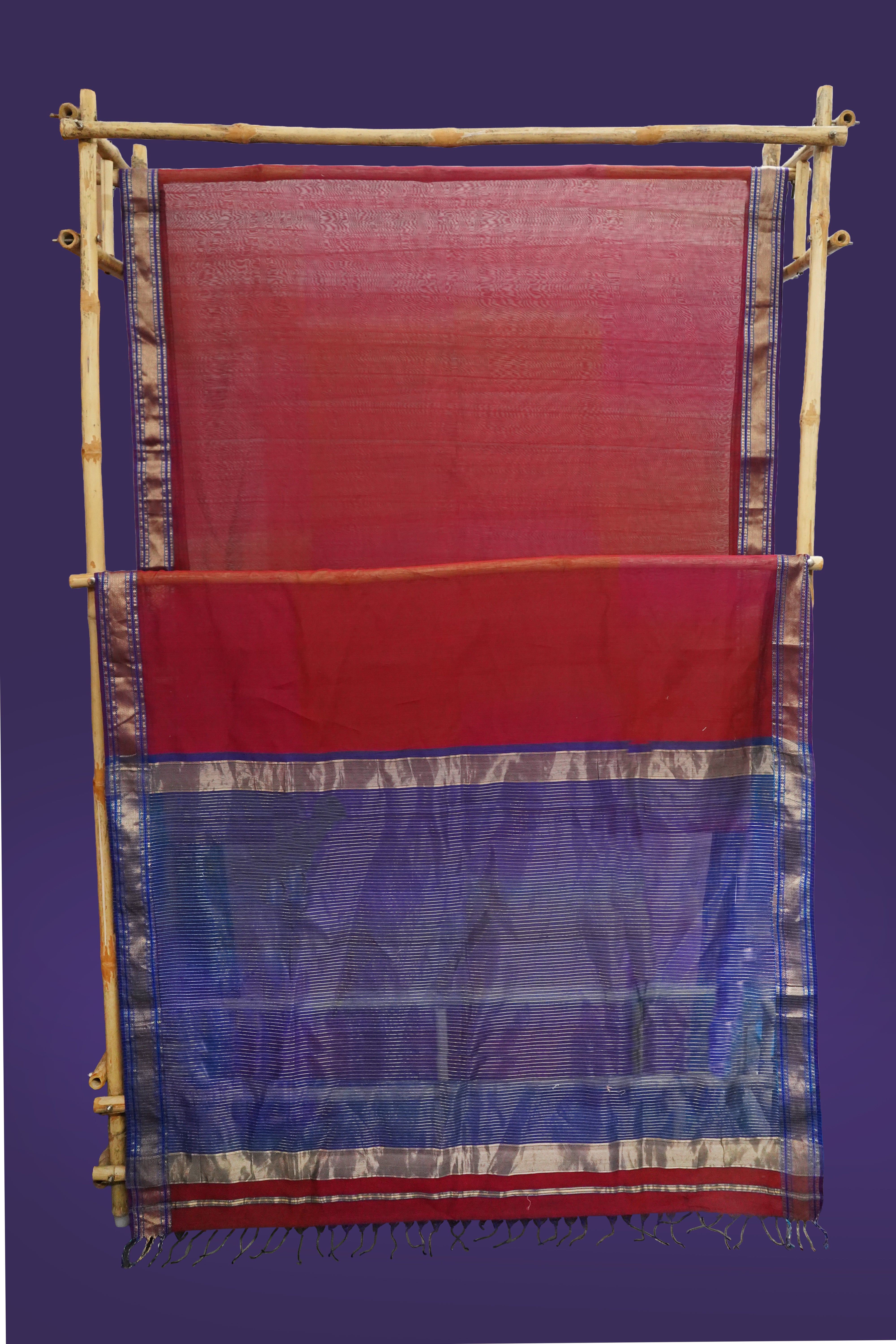Maheshwari Cotton Silk Saree with Eye Border