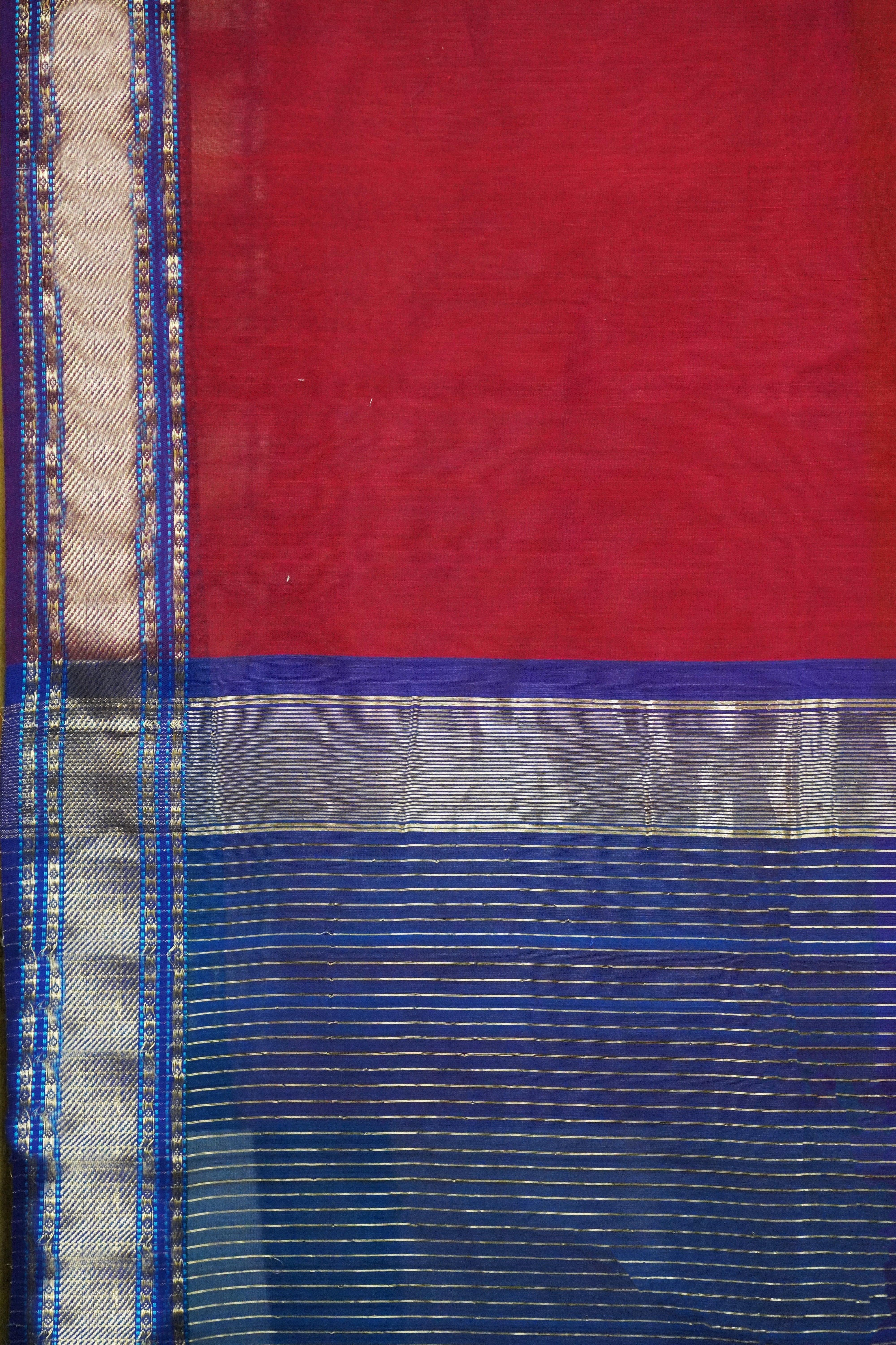 Maheshwari Cotton Silk Saree with Eye Border