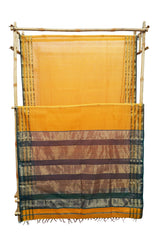Maheshwari Cotton Silk Saree with Small Check Border