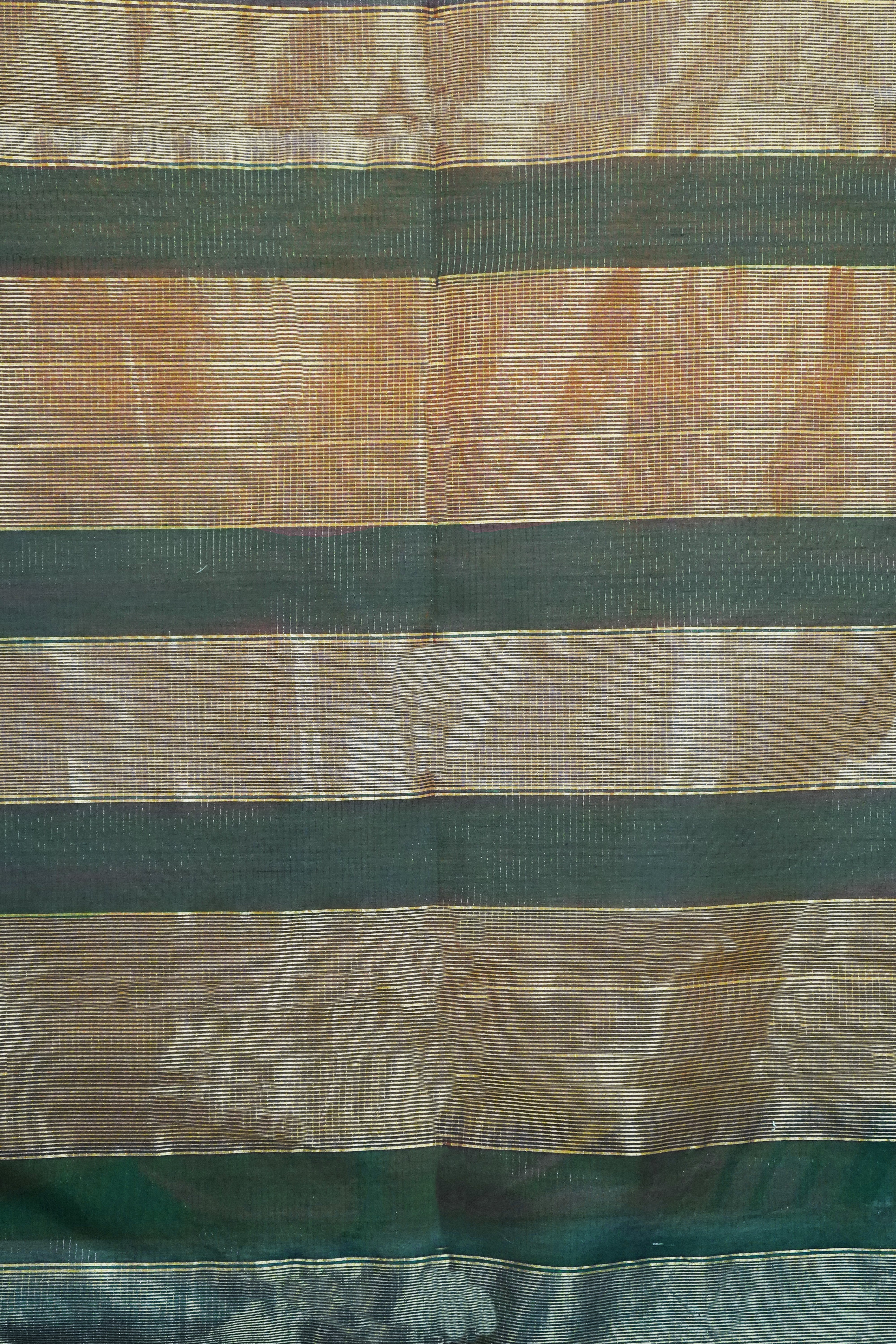 Maheshwari Cotton Silk Saree with Small Check Border