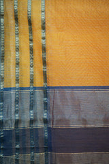 Maheshwari Cotton Silk Saree with Small Check Border