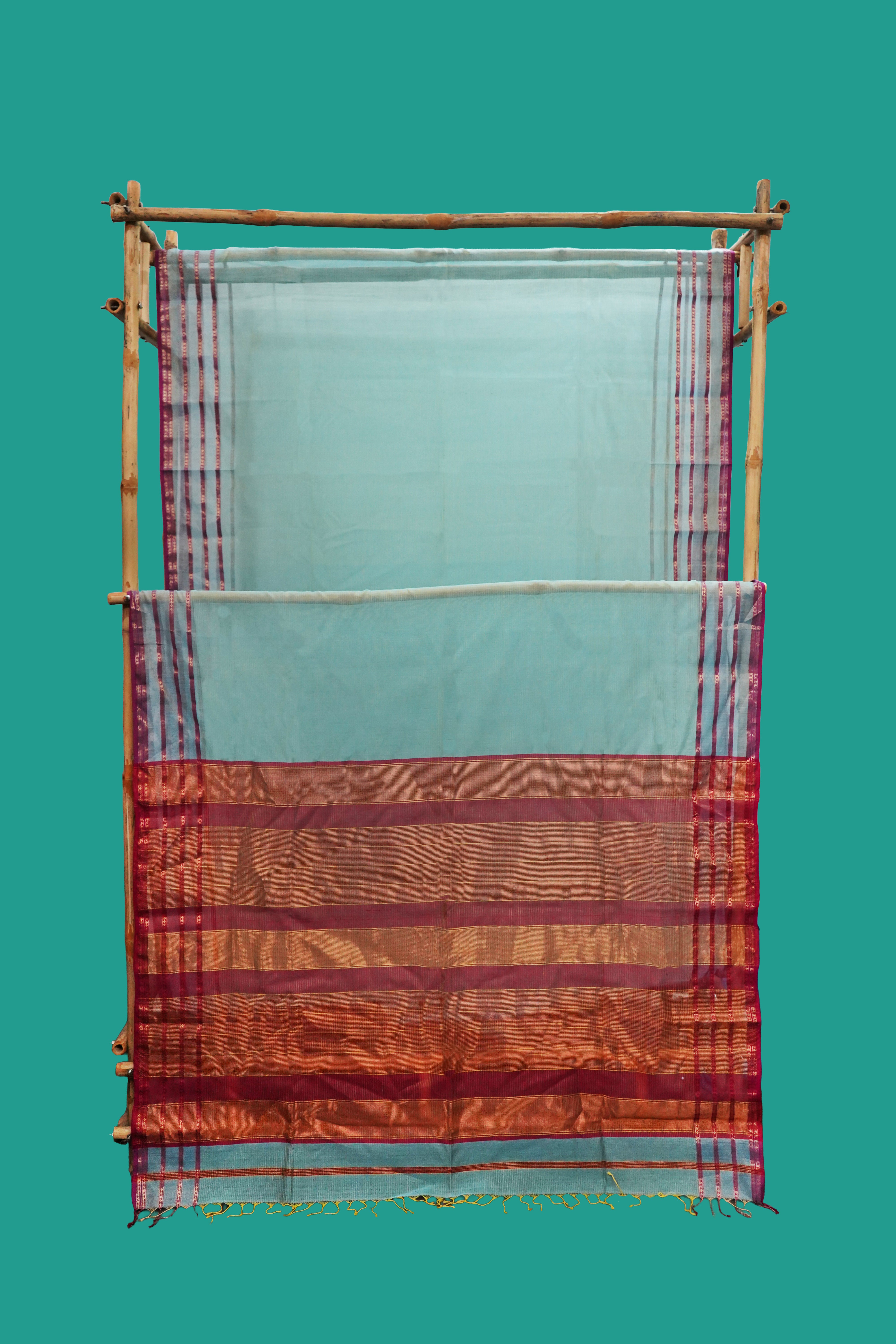 Maheshwari Cotton Silk Saree with Scot Border