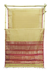 Maheshwari Cotton Silk Sareewith Scot Border & Golden Zari