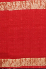 Maheshwari Cotton Silk Saree with Silk Check Border