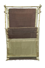 Maheshwari Cotton Silk Saree with Silk Check Border