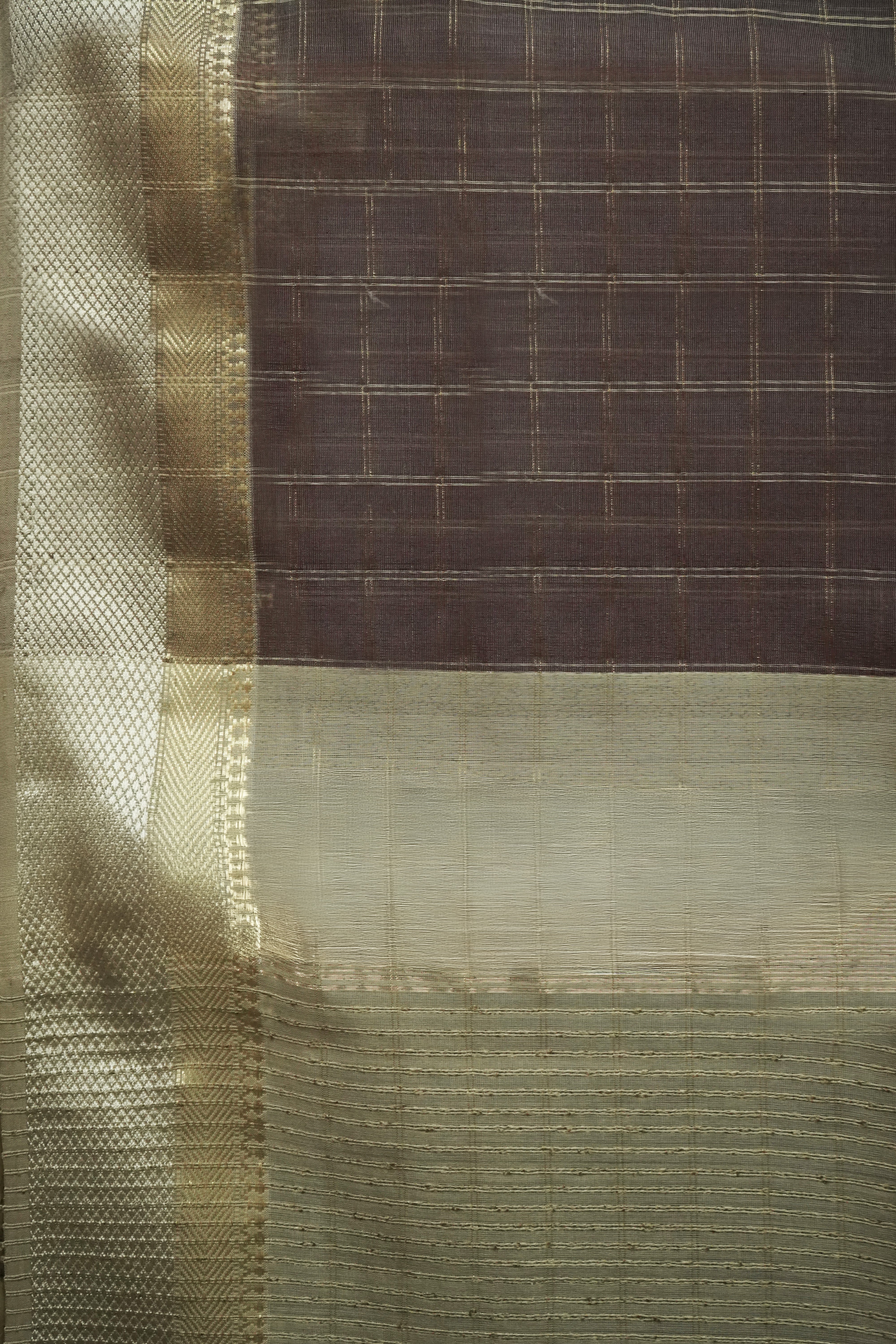 Maheshwari Cotton Silk Saree with Silk Check Border