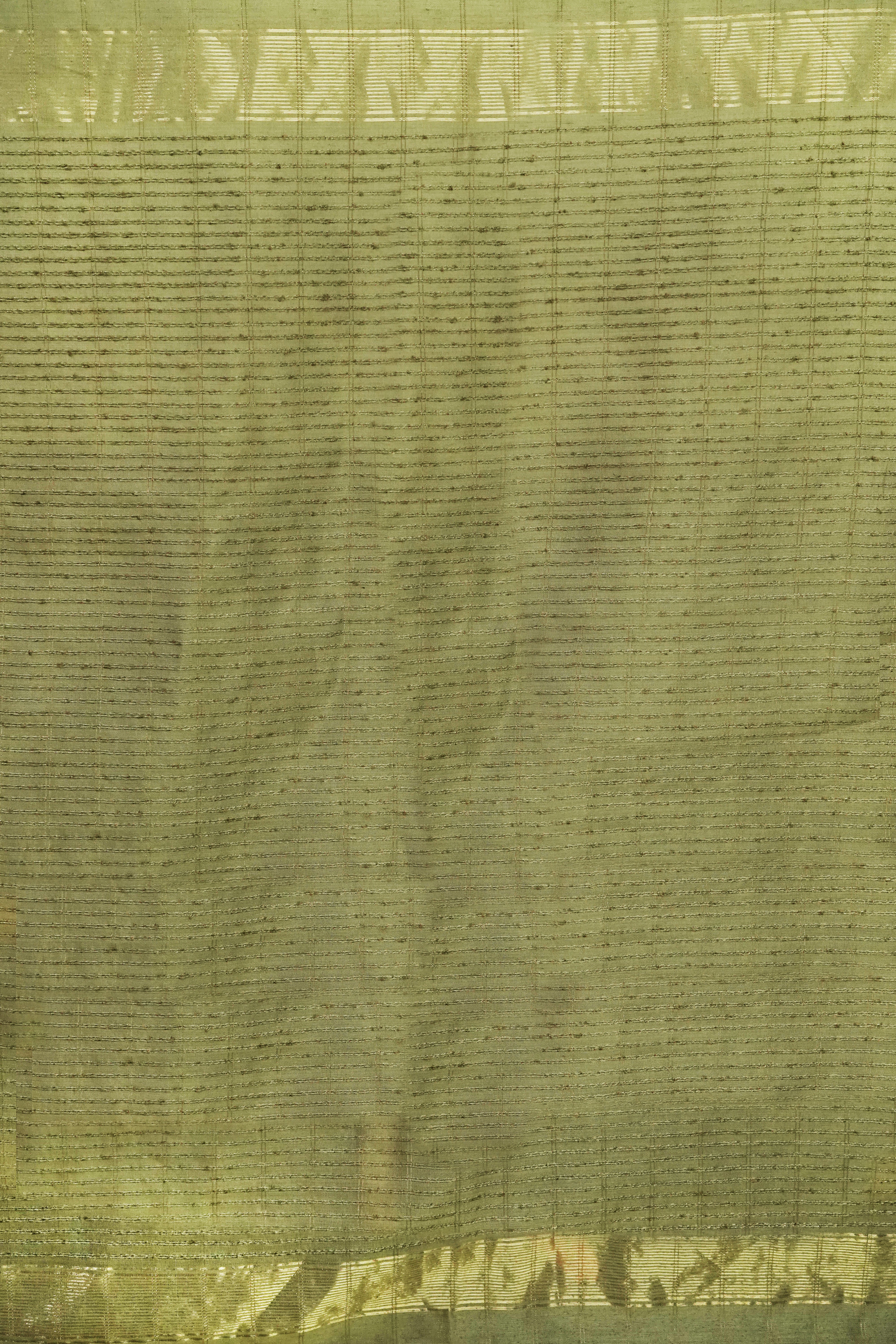 Maheshwari Cotton Silk Saree with Silk Check Border
