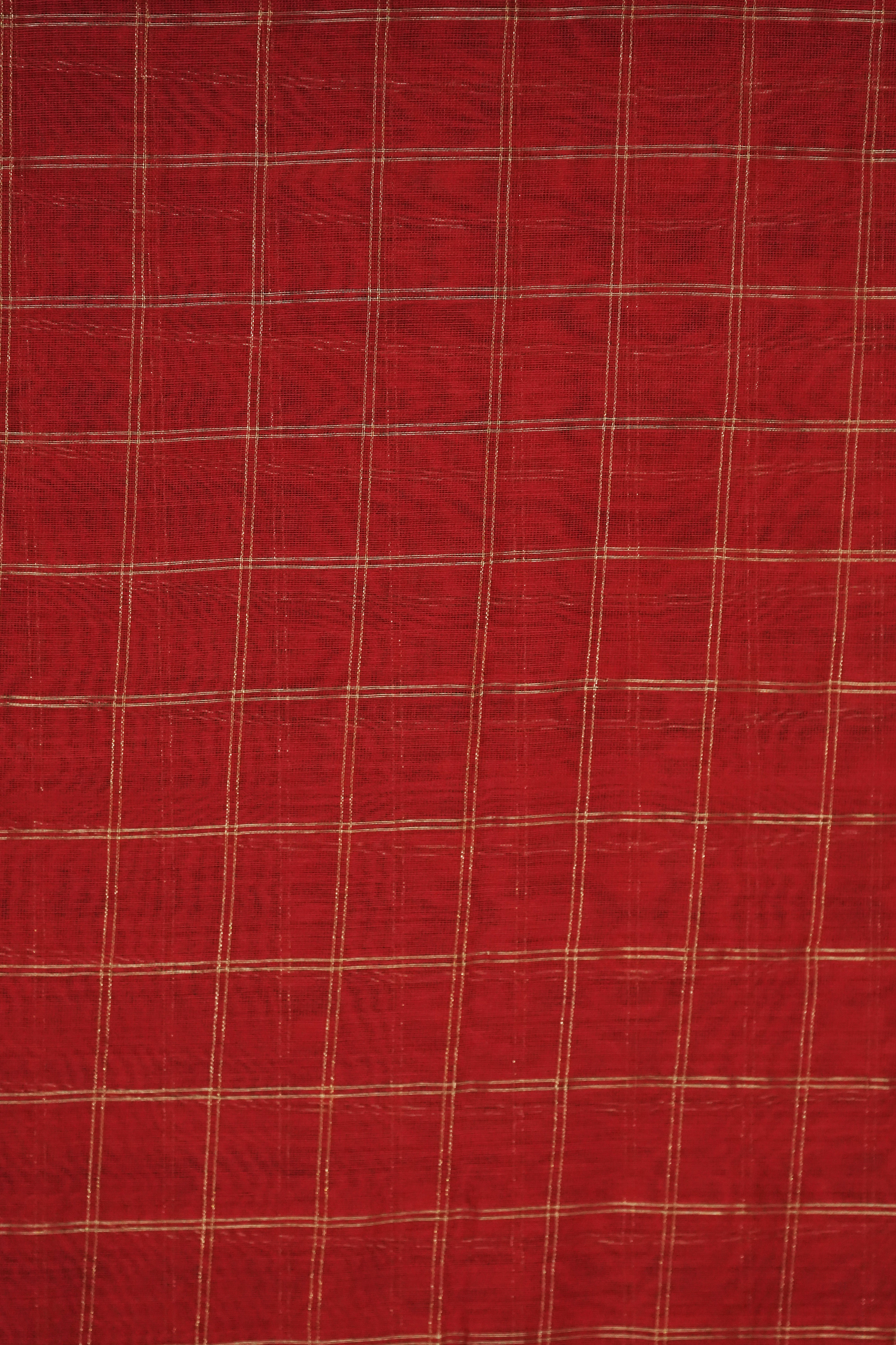 Elegant Dark Olive Green Maheshwari Cotton Silk Check Border Saree