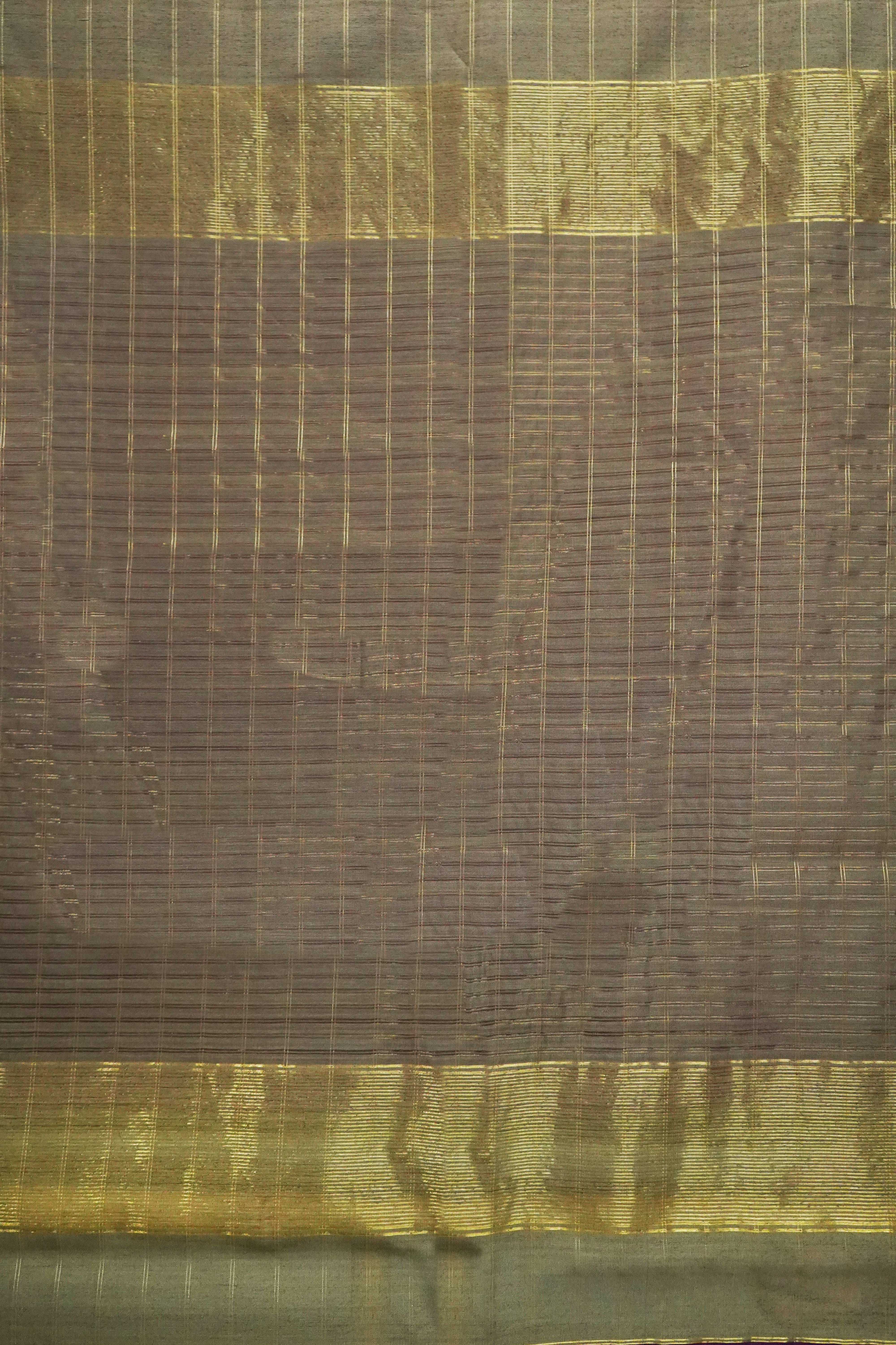 Maheshwari Cotton Silk Royal Purple Silk Check Border Saree