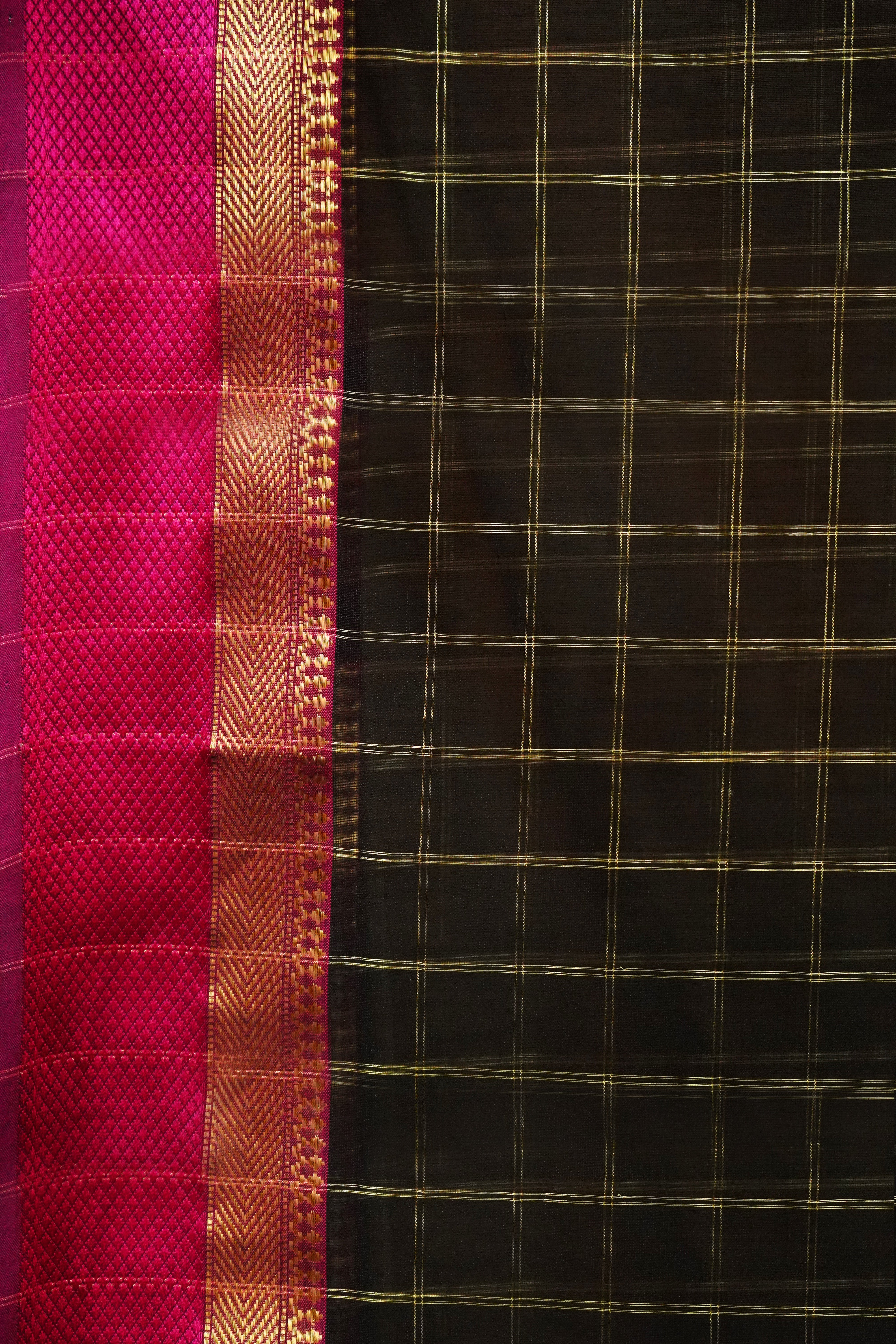 Maheshwari Cotton Silk Silk Border Check Saree