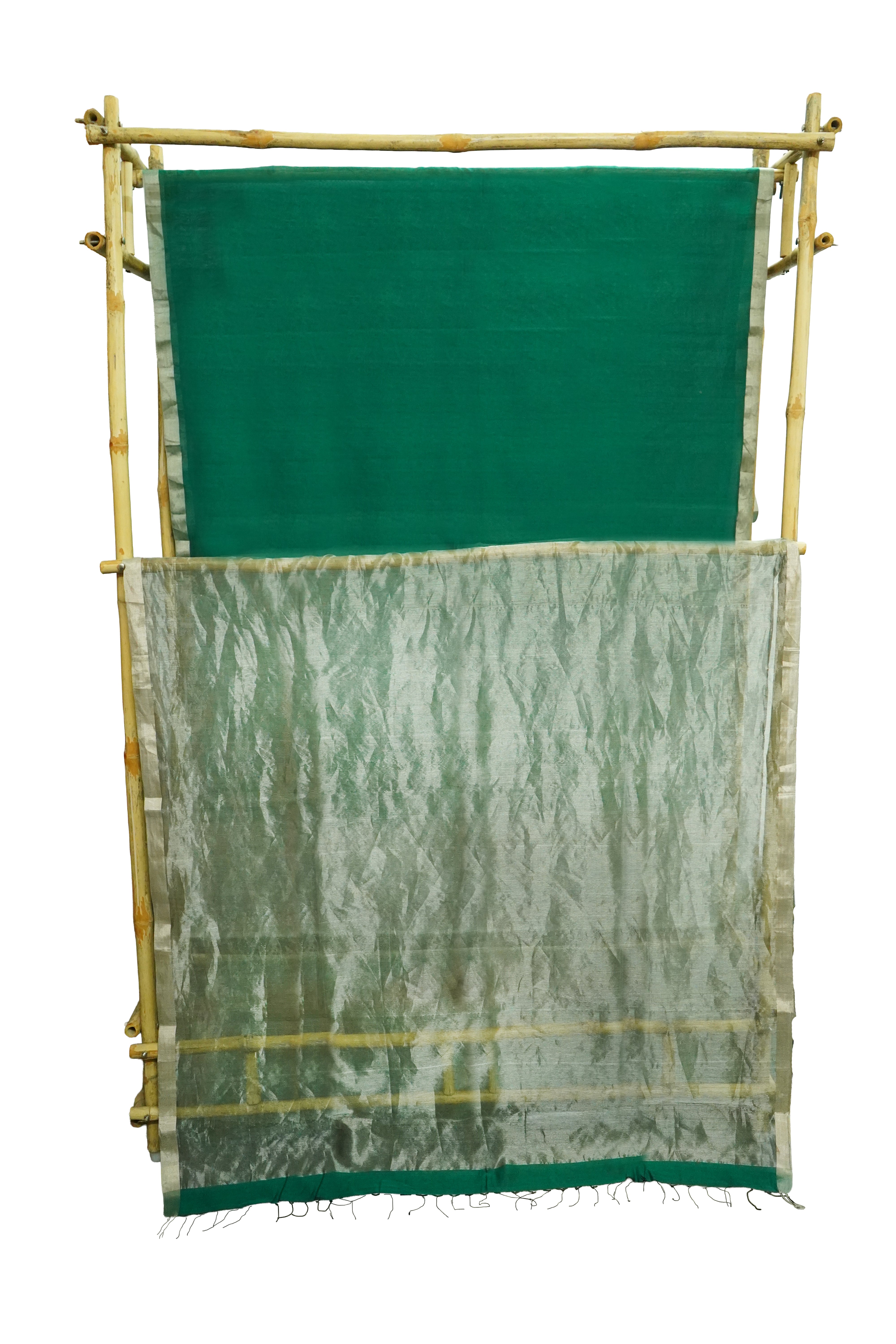 Maheshwari Cotton Silk Half Jari Saree