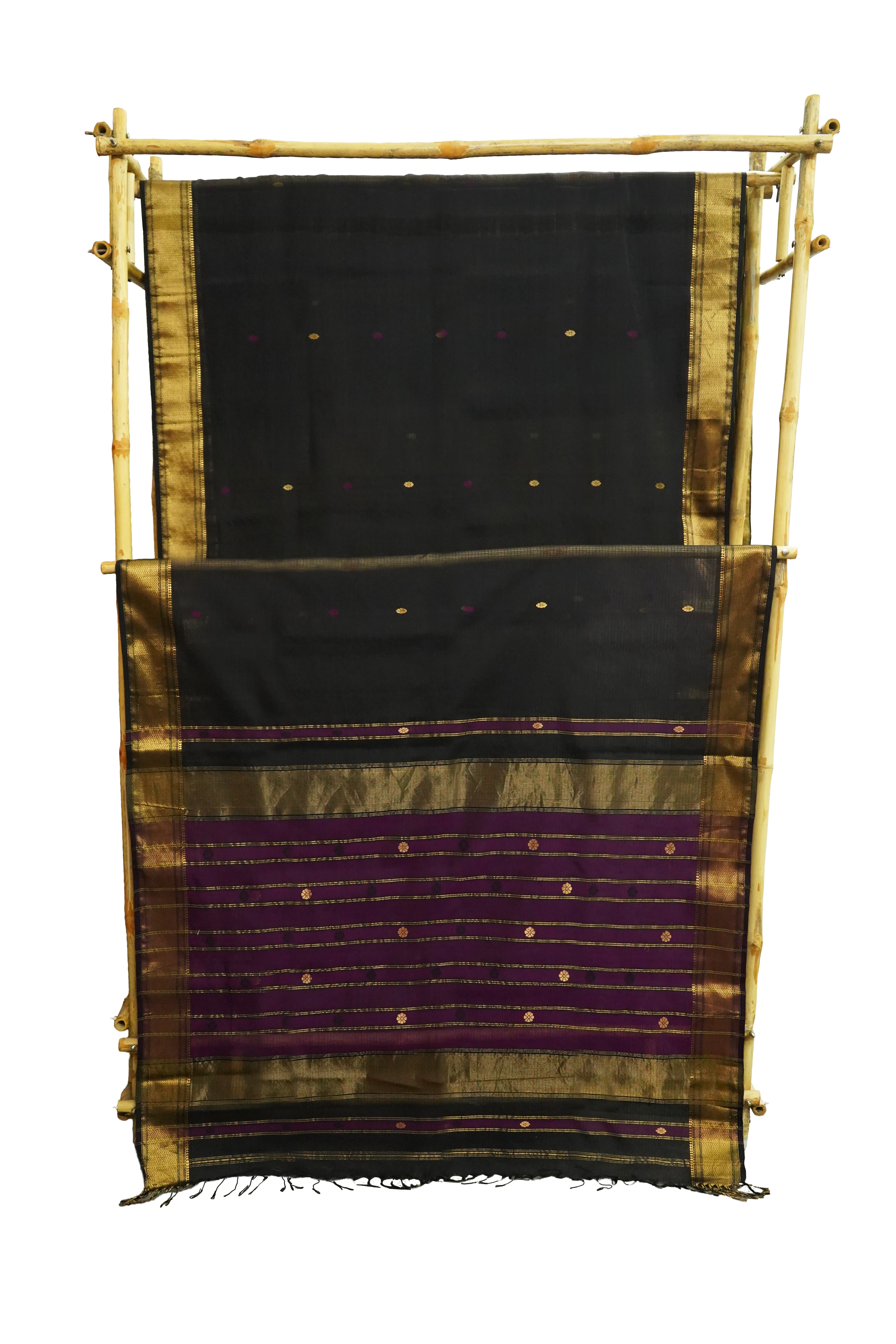Maheshwari Cotton Silk Katan Booti Saree