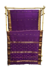 Maheshwari Cotton Silk Jari Border Booti Saree