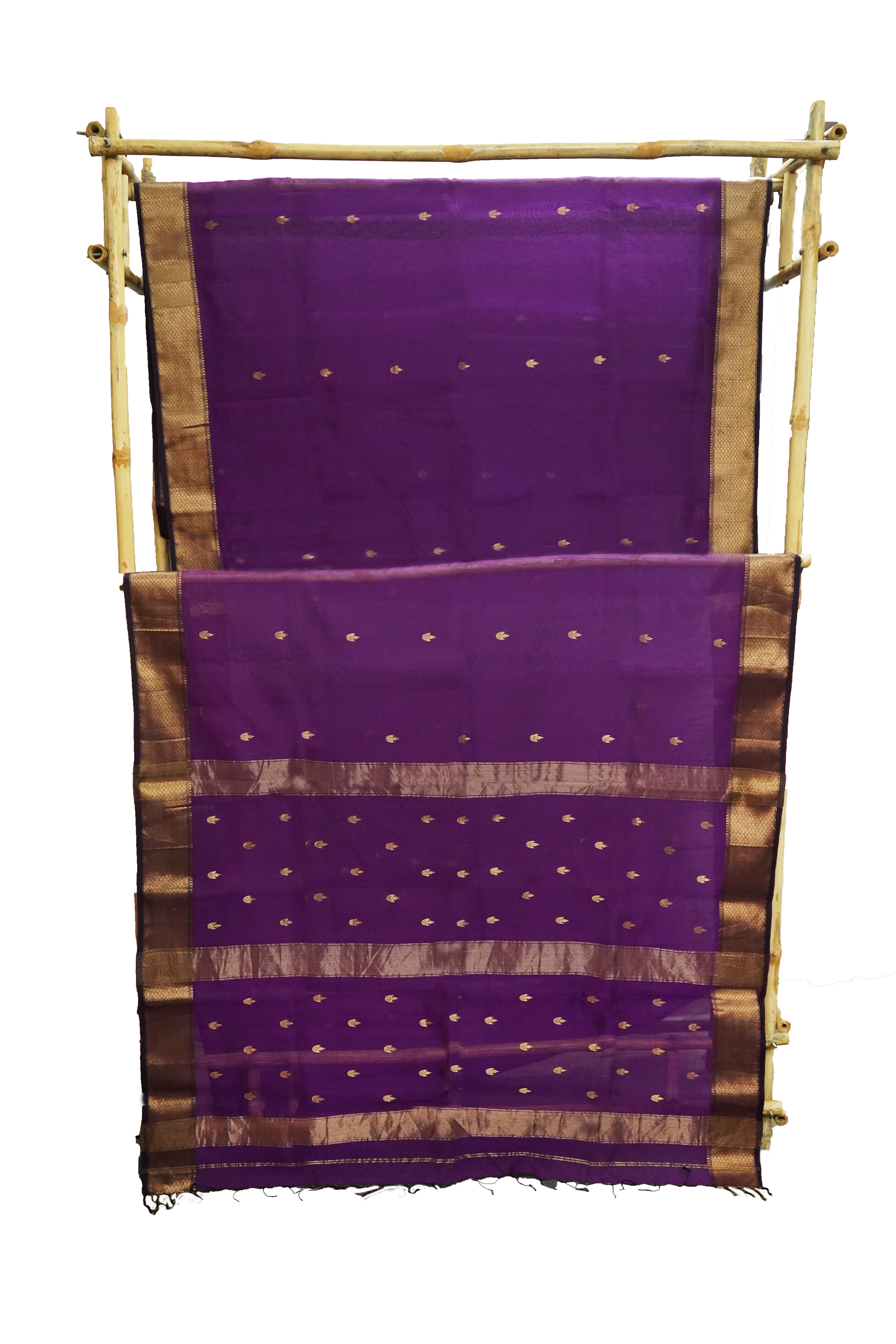 Maheshwari Cotton Silk Jari Border Booti Saree
