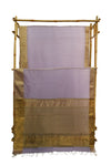 Maheshwari Cotton Silk Lavender Diamond Border Saree