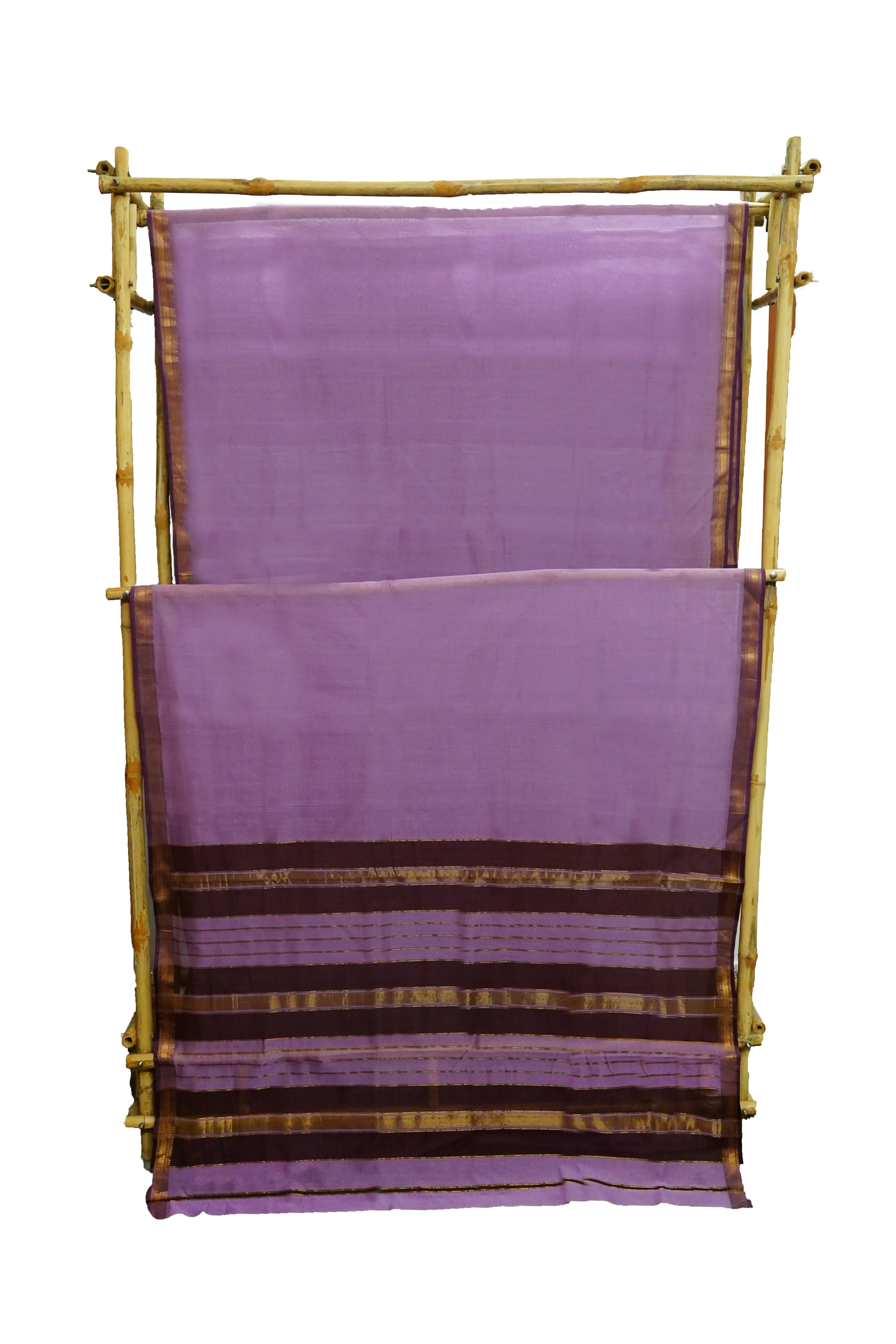 Maheshwari Cotton Silk Paan Diamond Boota Saree