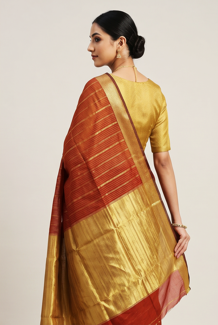 Maheshwari Cotton Silk Tissue Saree