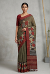 Pure Kosa Silk Saree with Hand Kantha Work