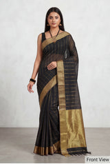 Maheshwari Cotton Silk Chatai Border Stripes Saree