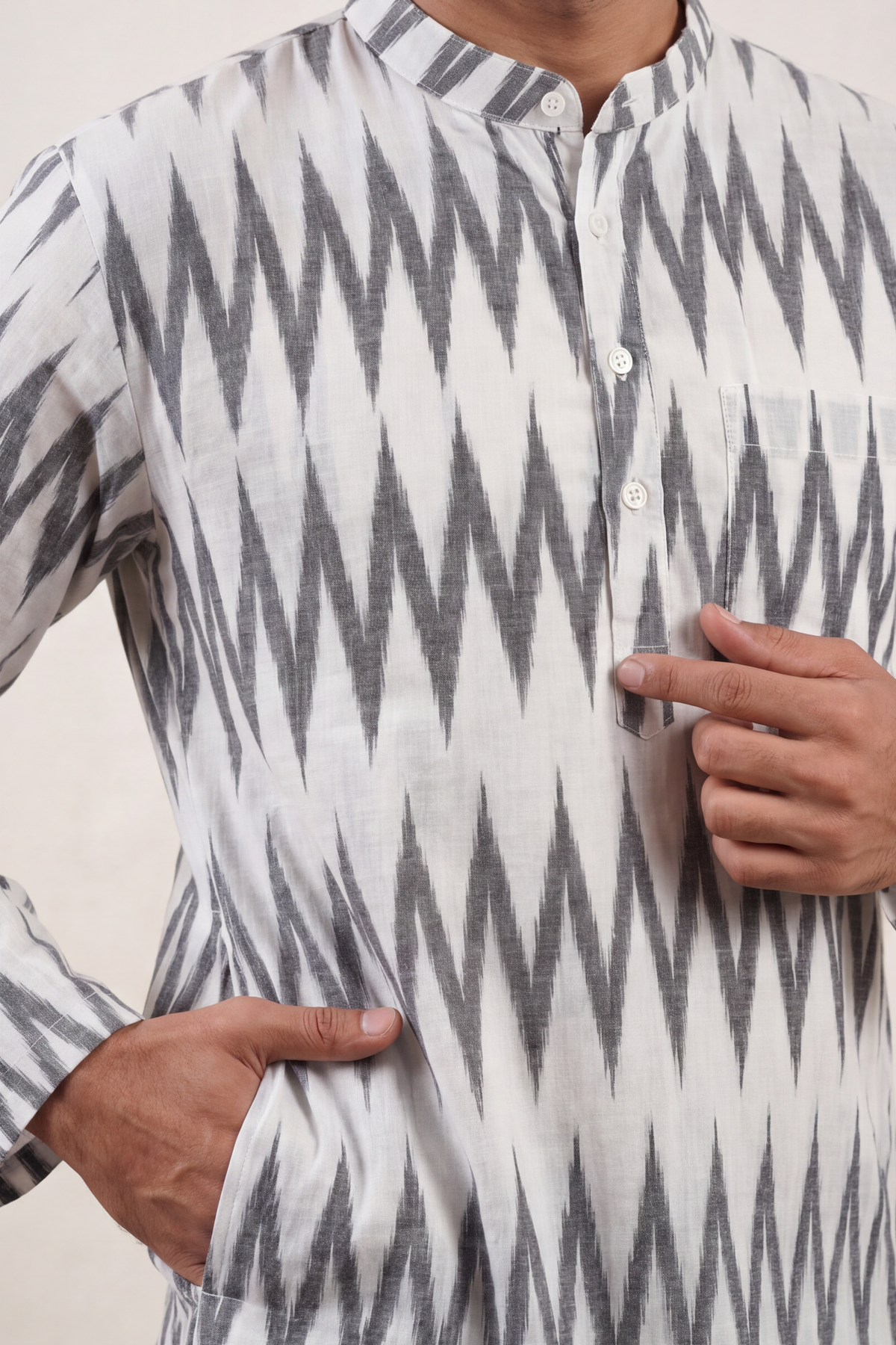 Ikat Cotton Kurta