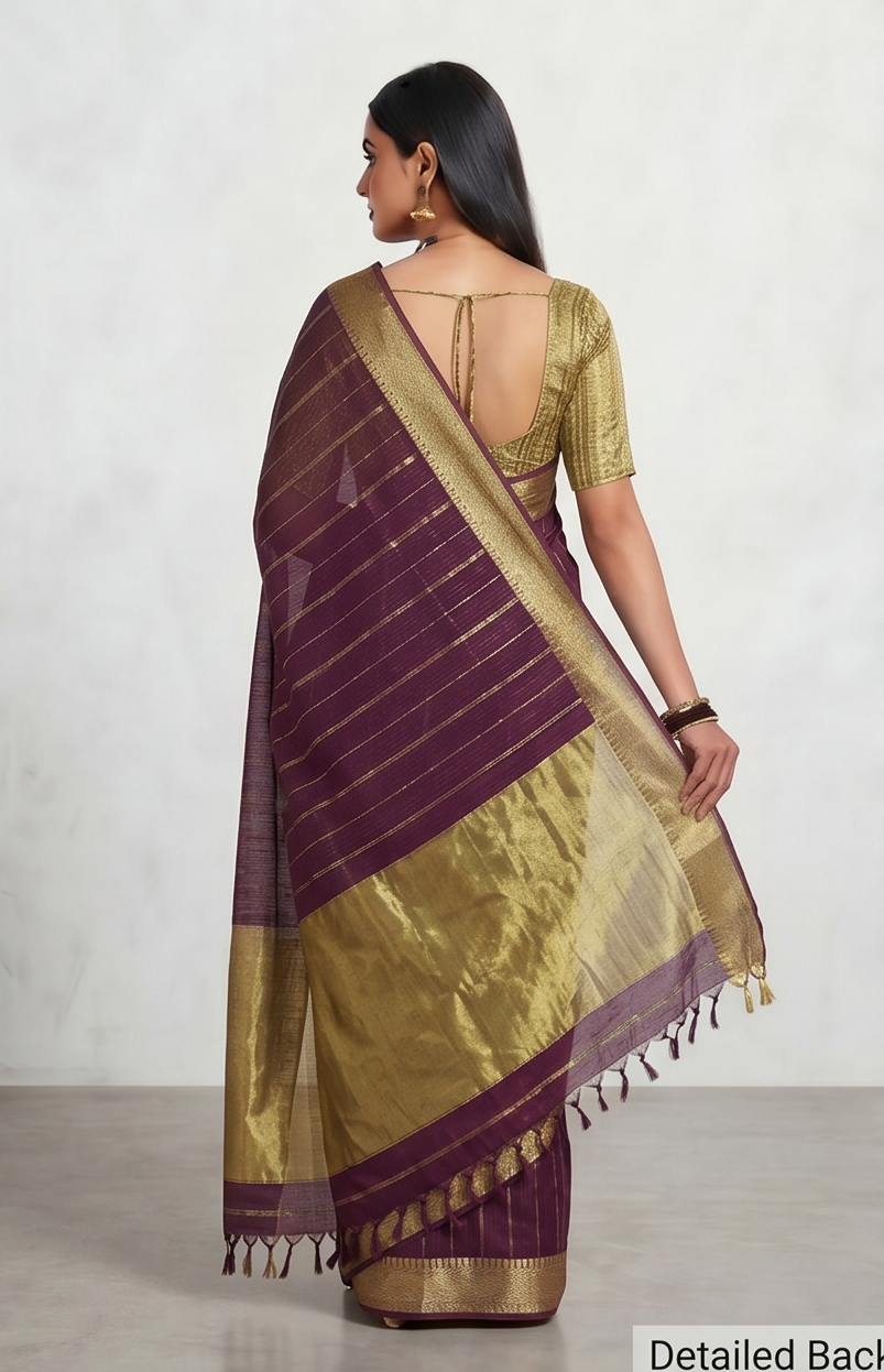 Maheshwari Cotton Silk Tissue Saree