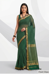 Maheshwari Cotton Silk Chatai Border Stripes Saree