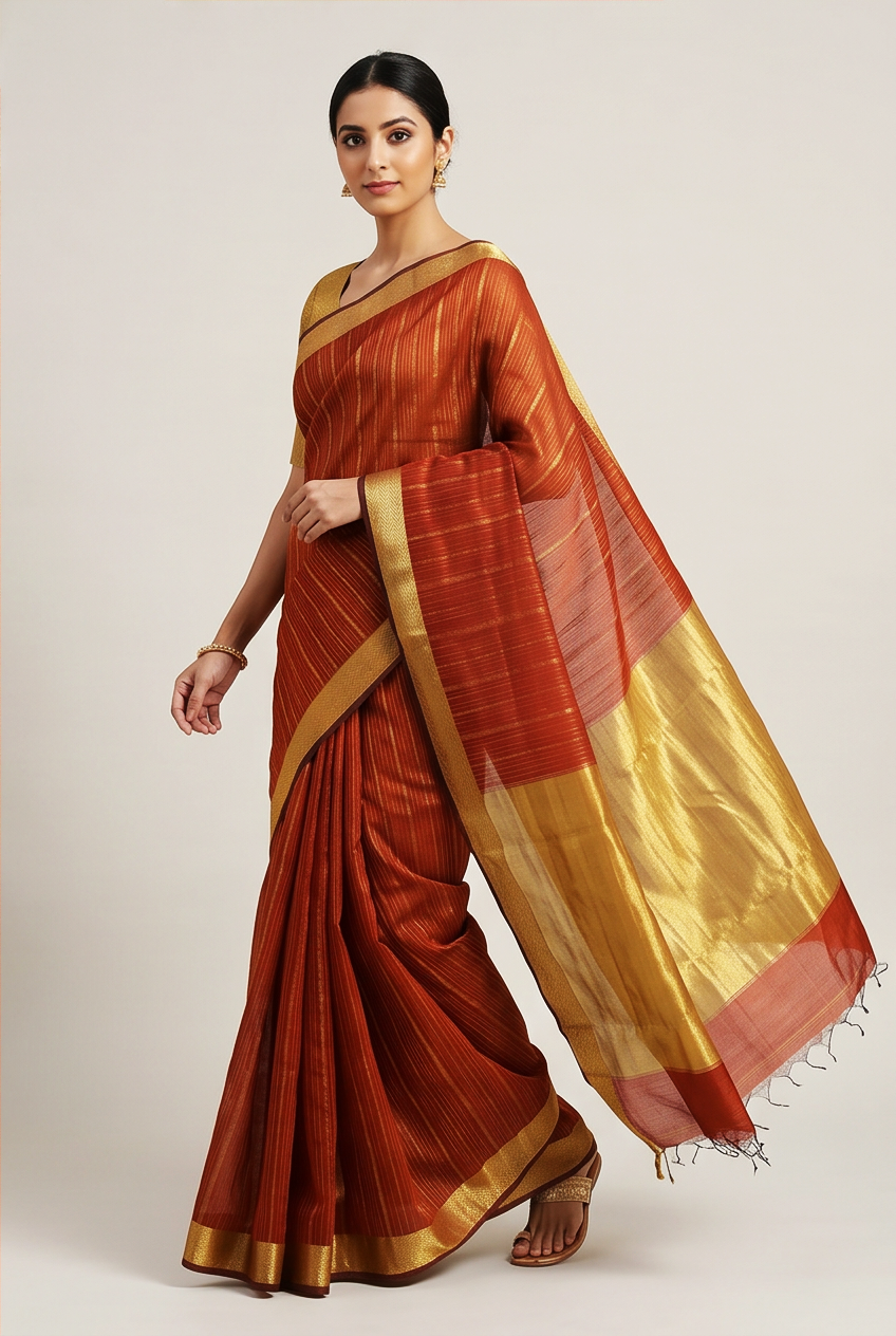 Maheshwari Cotton Silk Tissue Saree