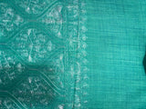 Pashimina Wool Aari work Shawl – Aqua Green