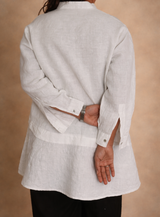 Pure Linen White Shirt for WomenBreathable Summer Wear