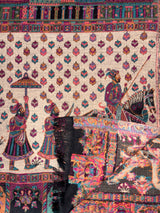 Pashmina Aari Work Border Shawl – Black