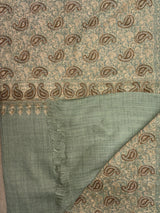 Pashmina Aari Work Gold Shawl – Golden Olive Green