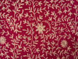 Pashmina Aari Work Shawl – Magenta