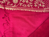 Pashmina Aari Work Shawl – Magenta