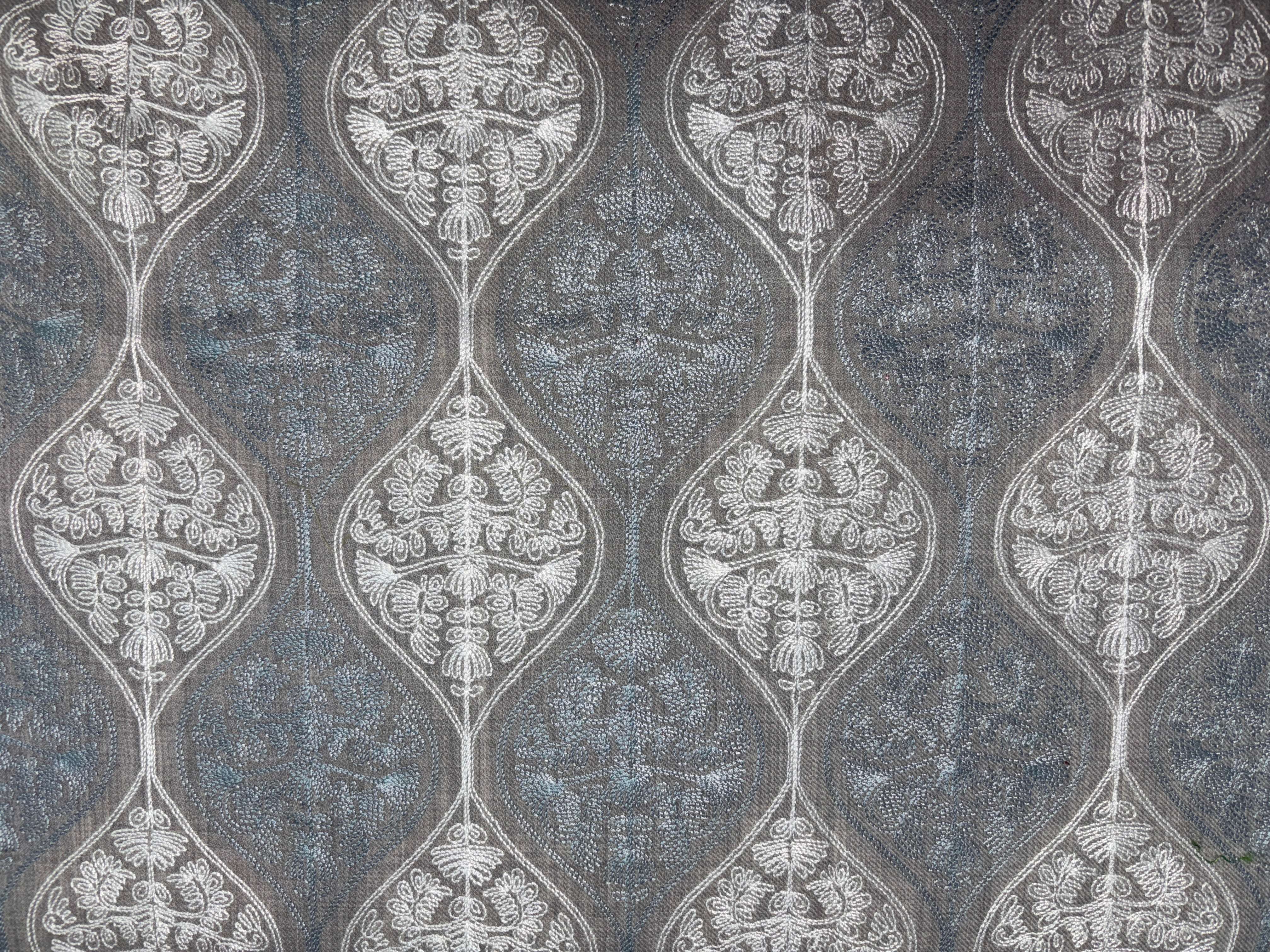 Premium Pashmina Aari Work Shawl – Greige