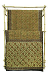 Elegant Mustard Beige Chanderi Cotton Silk Saree with Kalamkari Print