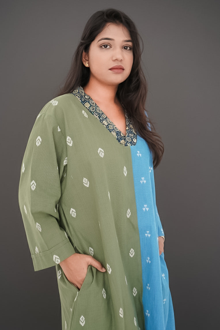 Ardhanareshwar Cotton A-Line Dress