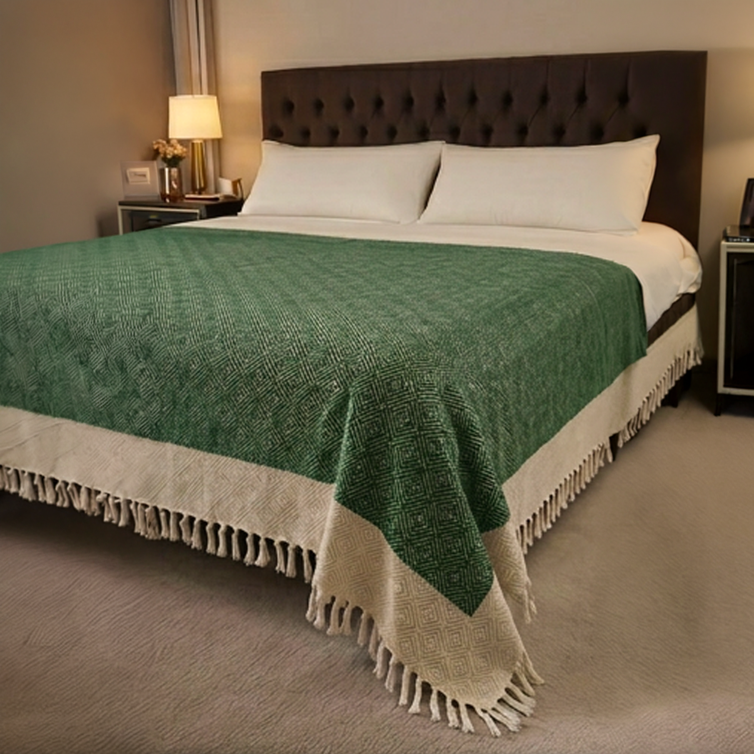 Kachcha Suti Pure Cotton Handwoven King Size Bed Cover