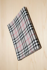 PashminaPure Wool Shawl – Gray with Checks