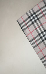 PashminaPure Wool Shawl – Gray with Checks