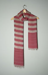 Pashmina Pure Wool Shawl – Dark Beige & Red