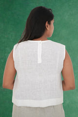 Pure Linen Sleeveless Top