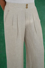 Box Pleat Style Straight Fit Trouser