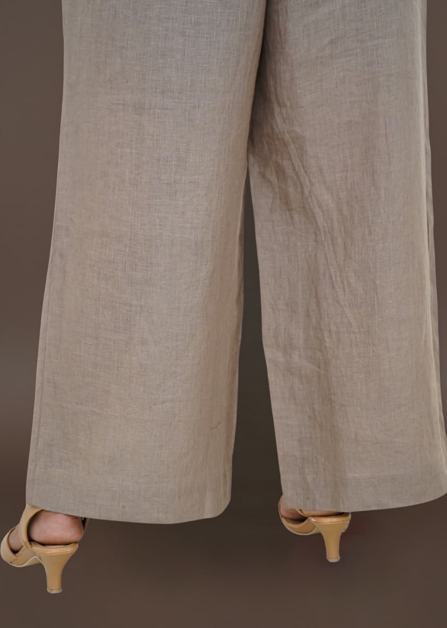 Straight Fit Pure Linen Trouser