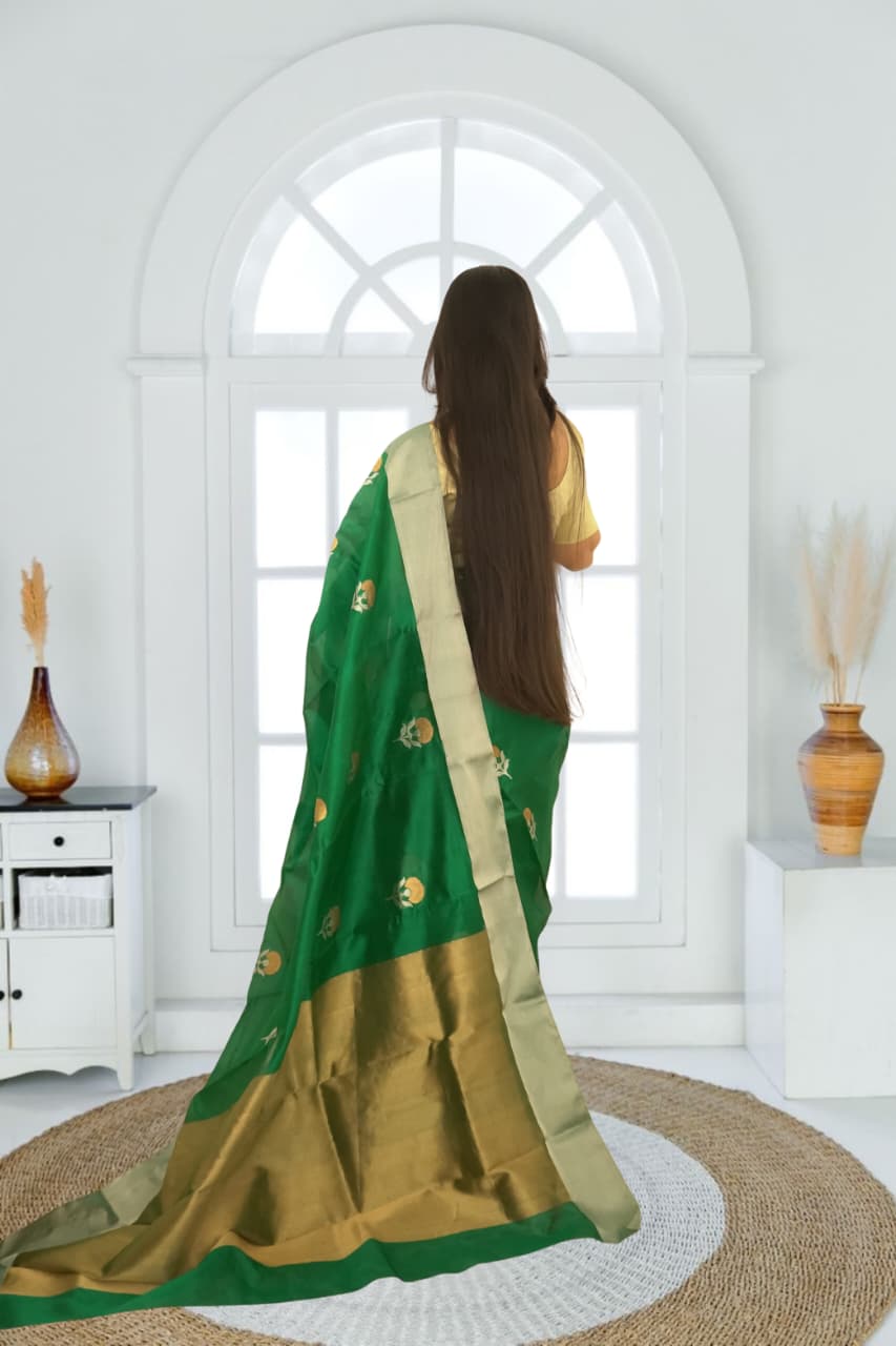 Pure Silk Chanderi Saree | Soft Shine & Elegant Drape
